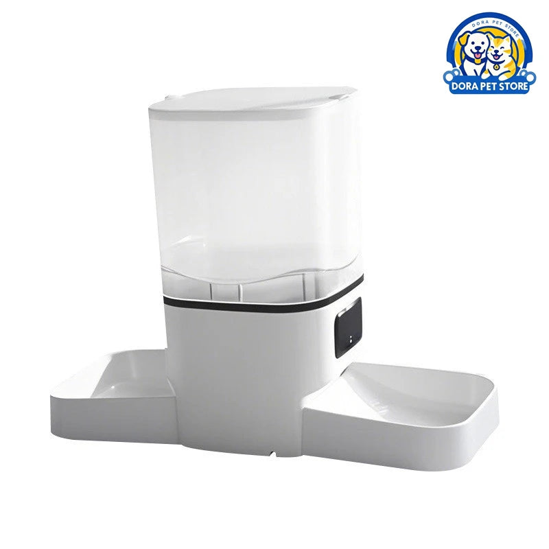 New 6L automatic pet feeder with adjustable camera and cat food intelligent back-to-back feeding machine