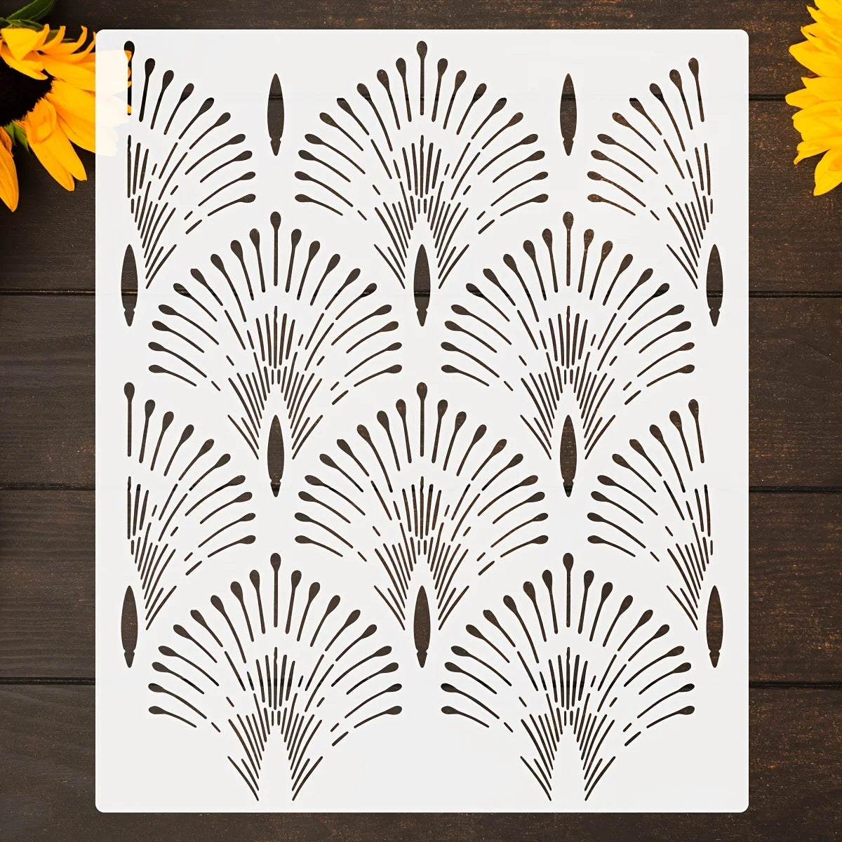 Large Palm Pattern Wall Stencil Luxury Modern Classic Wallpaper Effect Stencil, Large Painting Stencil for Walls, Floors, Fabric
