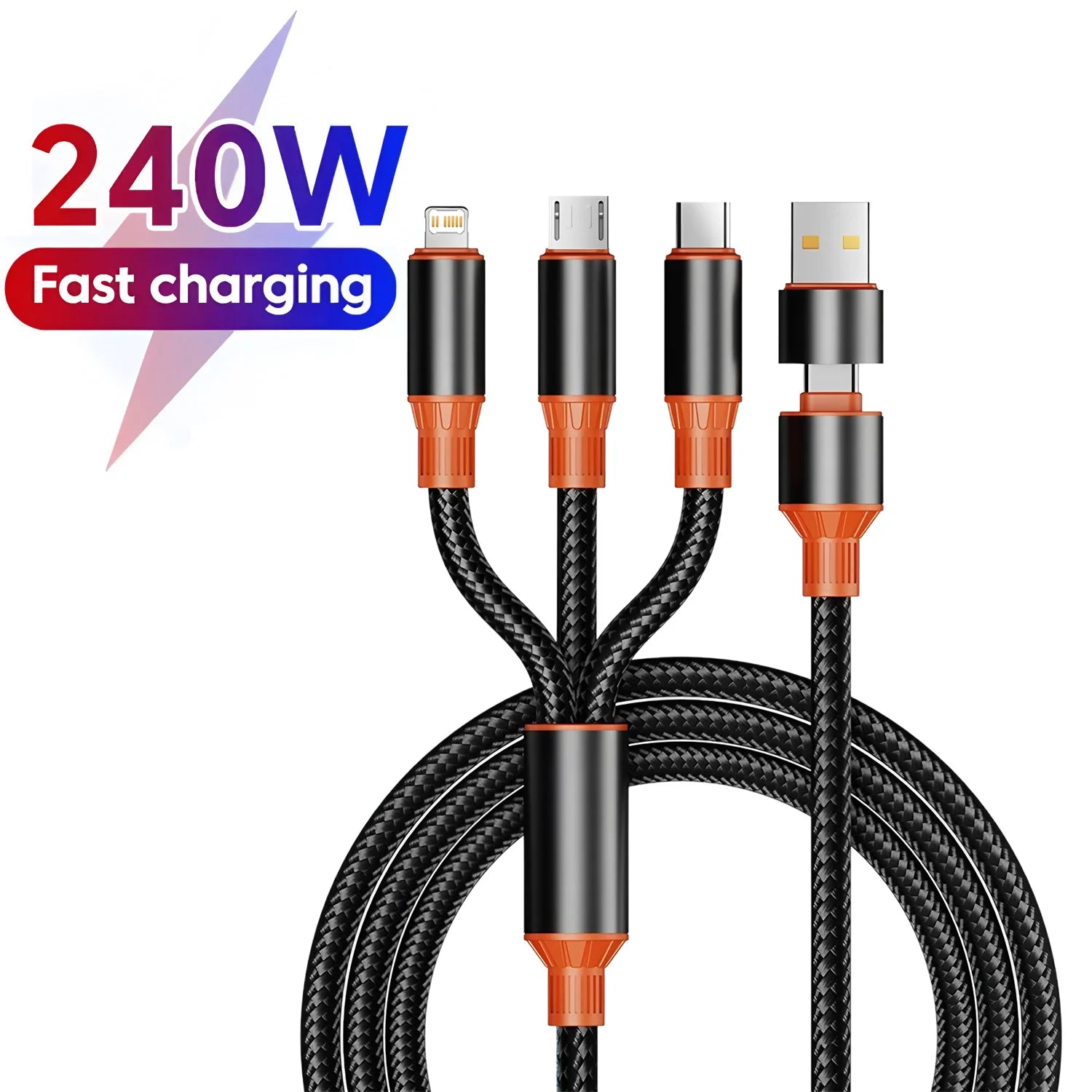 3in1 Multi-Function Charging Cable For iPhone &amp; Android
