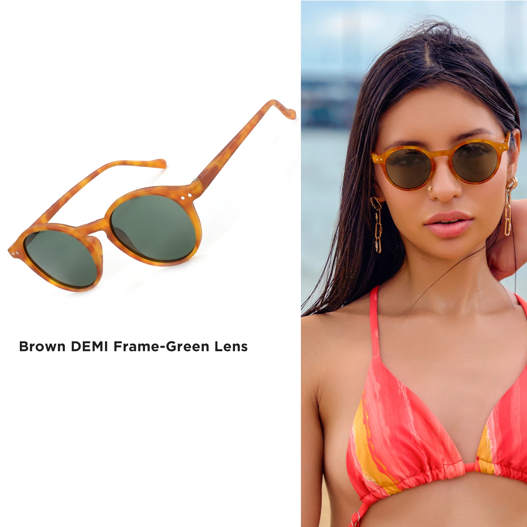 Kính Mát ZENOTTIC Retro Tròn Unisex Chống UV400