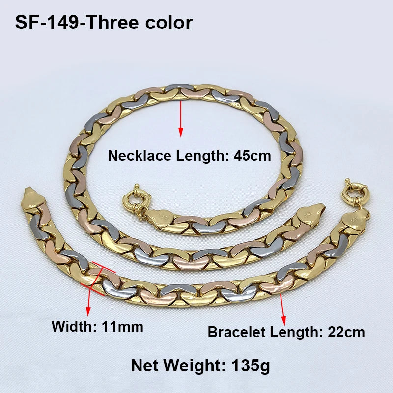 Luxurious Gold Plated Brazilian Jewelry Set for Party