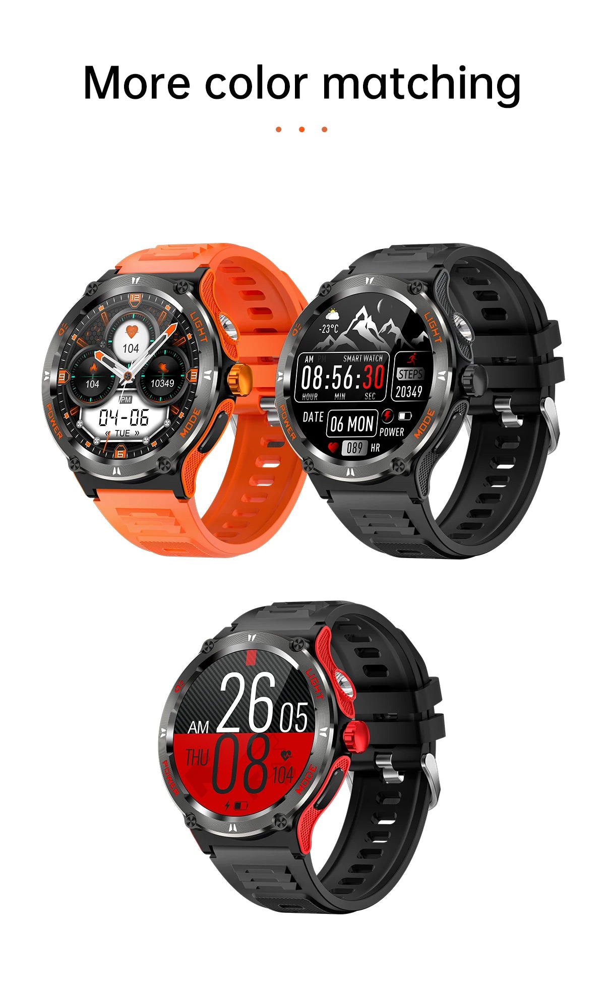 KT76 Smart Watch Sports Waterproof for Men and Women