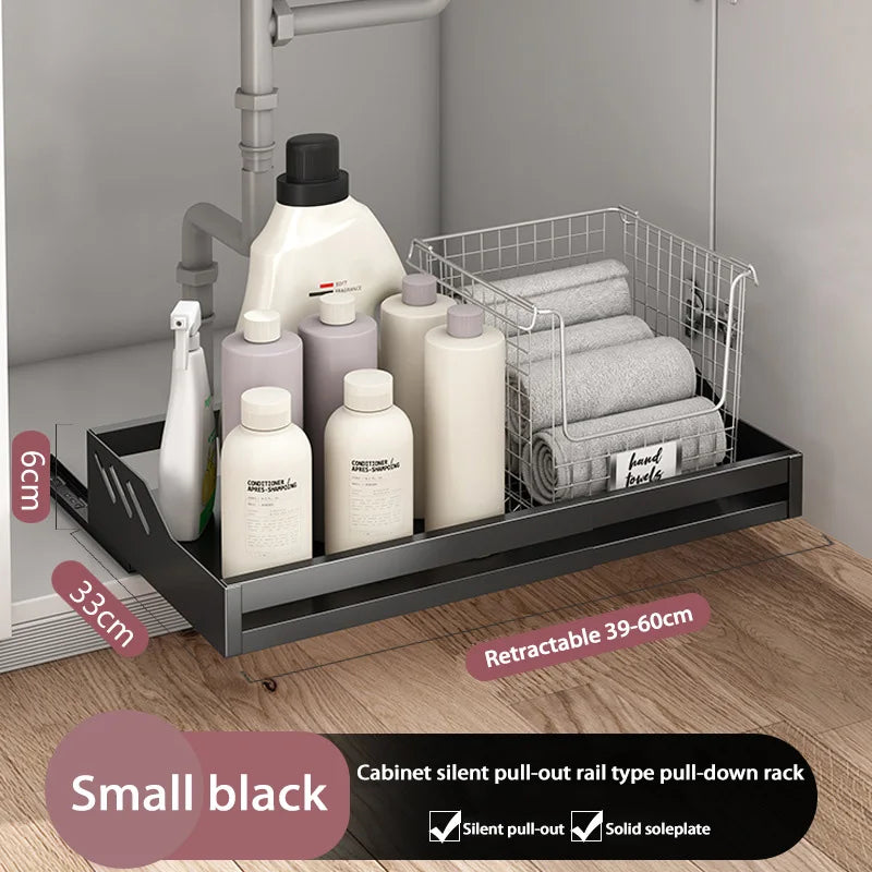 Giá Đỡ Đa Năng Tủ Bếp & Nhà Tắm - Kéo Trượt Tiện Lợi