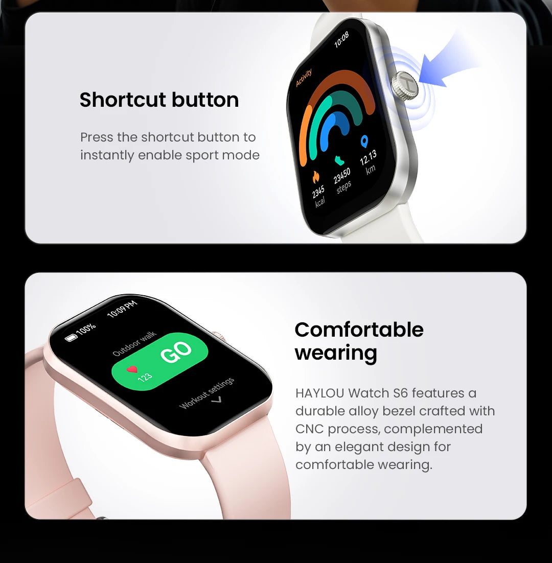 ### Đồng Hồ Thông Minh HAYLOU S6 - Gọi, Chống Nước, Thể Thao