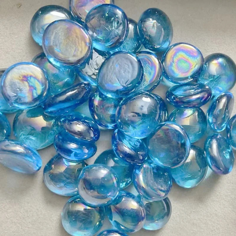 DIY Multicolored Round Glass Mosaic Beads 100g