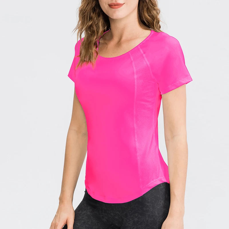 Áo Tập Yoga Nữ Thoáng Khí Nhanh Khô Ngắn Tay - Daisan Mart