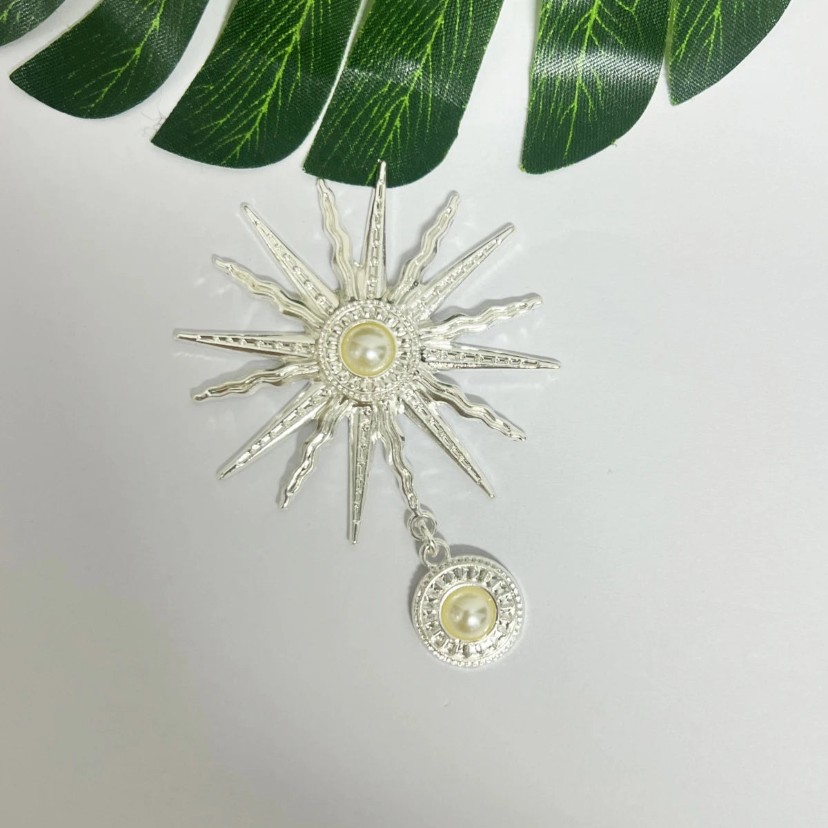 Mặt Dây Chuyền Hợp Kim Vàng Bạc Ngọc Trai DIY Bow