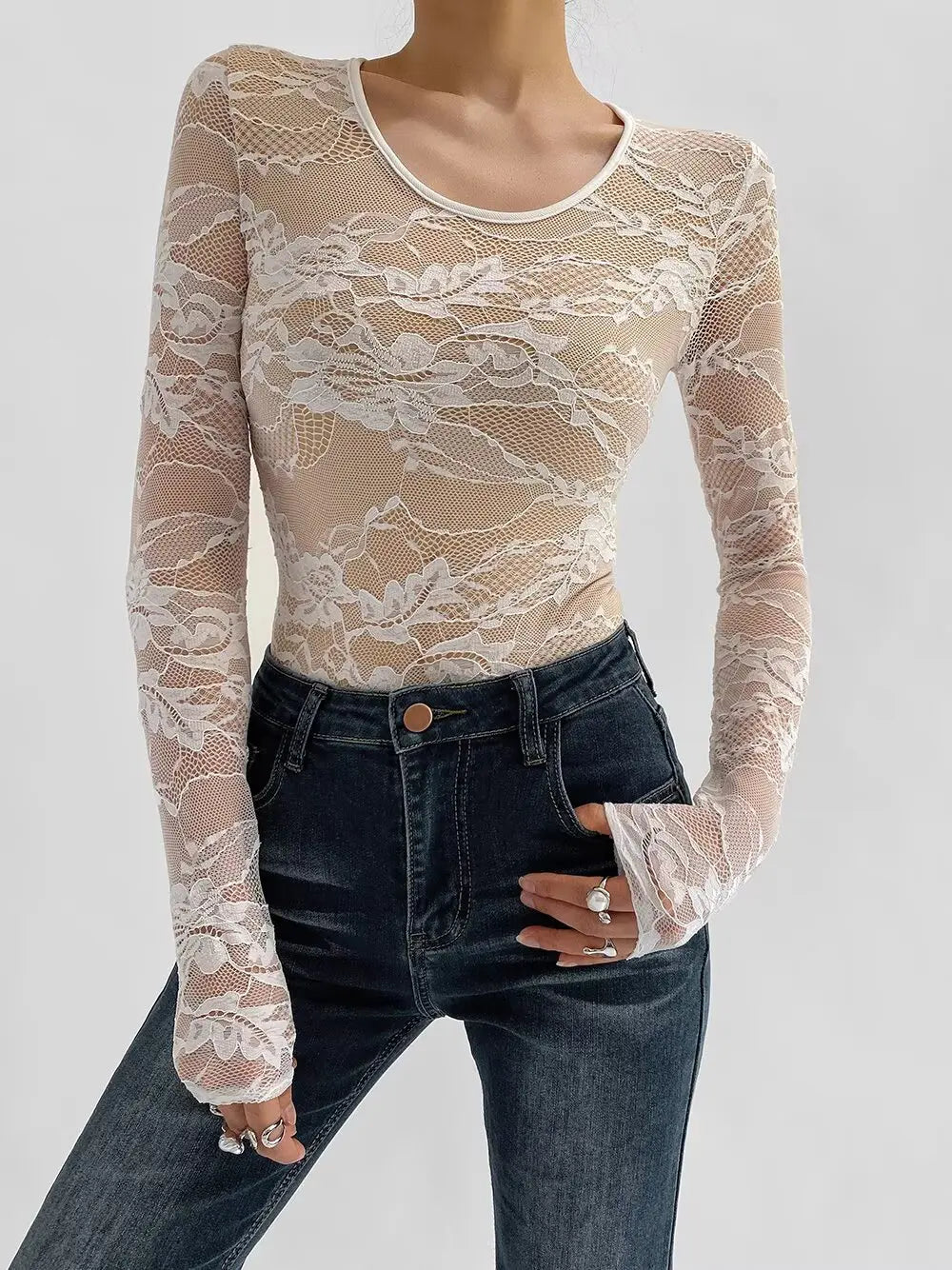 Sexy Lace Bodysuit 2025 - 2 Colors Long Sleeves