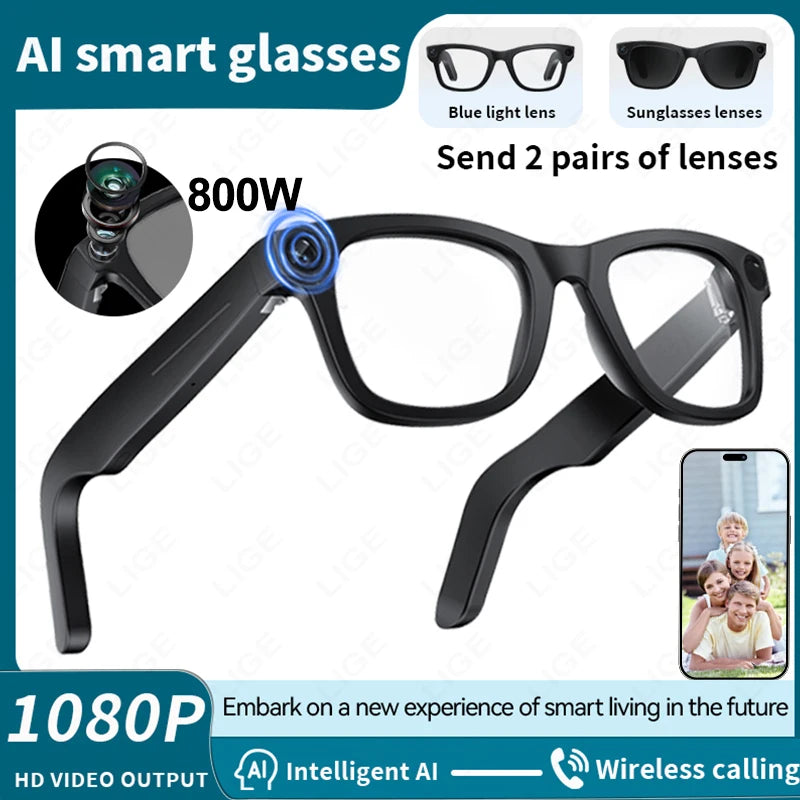 Smart Glasses HD Camera Anti-Shake Noise Reduction