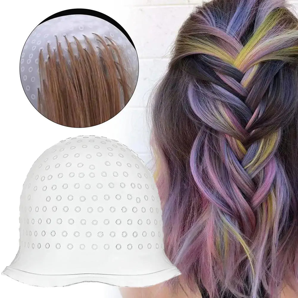 Mũ Nhuộm Tóc Silicone Kèm Kim Chuyên Dùng Salon