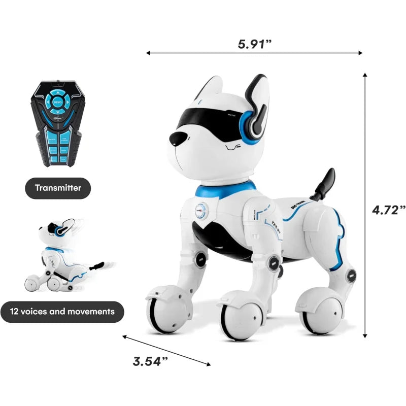 Intelligent Robot Dog- Interactive Smart Programmable Rechargeable with Remote Control, Voice and Touch Features - Daisan Mart