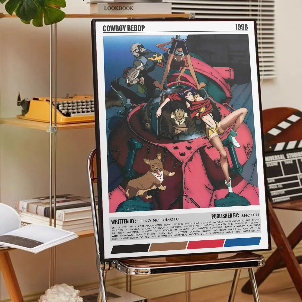 Anime Cowboy Bebop Good Quality Prints and Posters Waterproof Paper Sticker Coffee House Bar Posters Wall Stickers