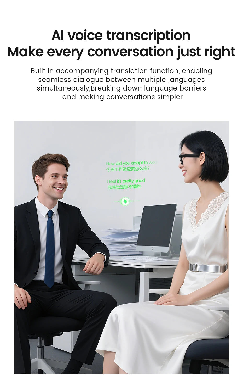 Smart Glasses HD Camera Anti-Shake Noise Reduction