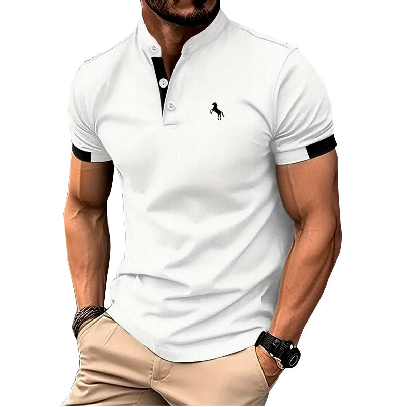 Áo Polo Nam Thời Trang Hè Cổ Đứng In Logo - Daisan Mart