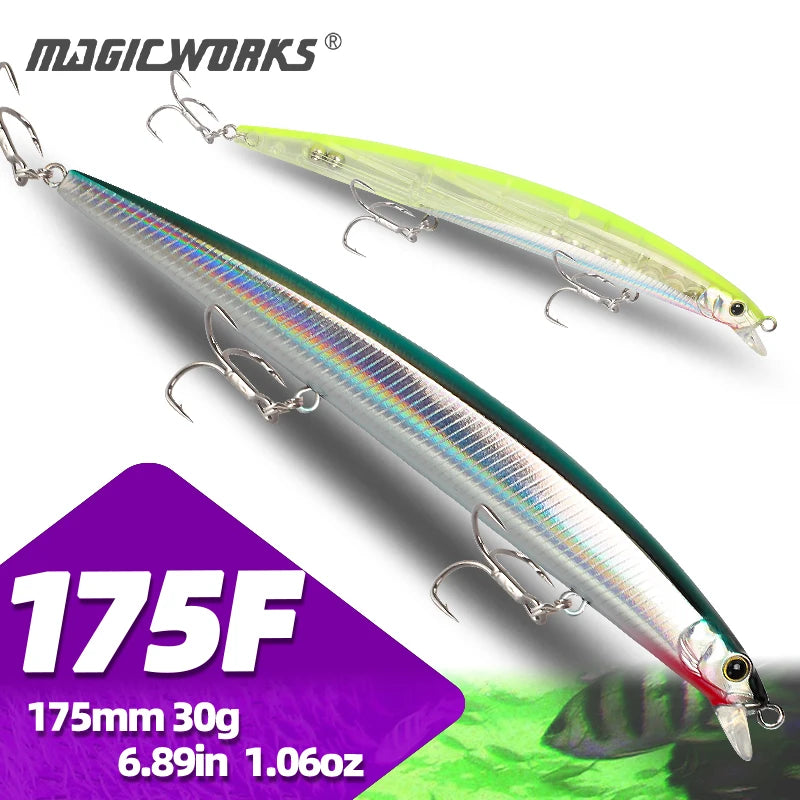 Mồi Câu Cá Biển Magic Works 175mm Jerkbait Nổi