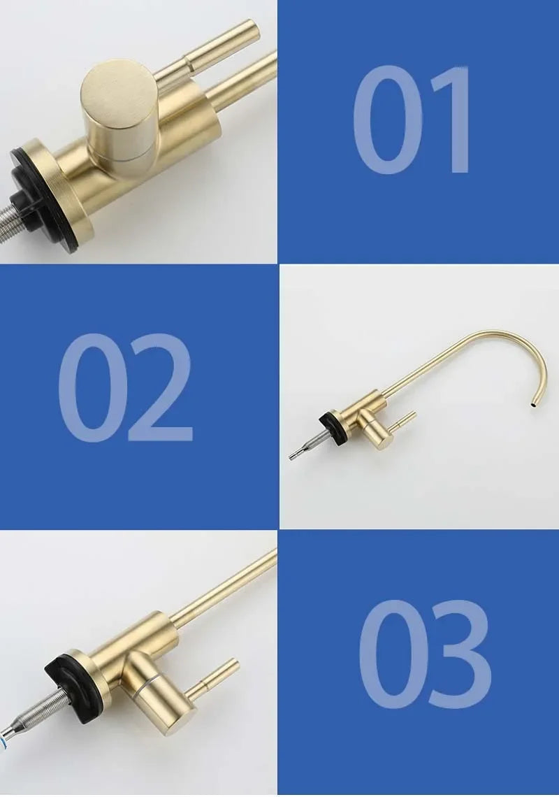 Golden RO Drinking Water Filter Faucet - 1/4 Specialized Kitchen