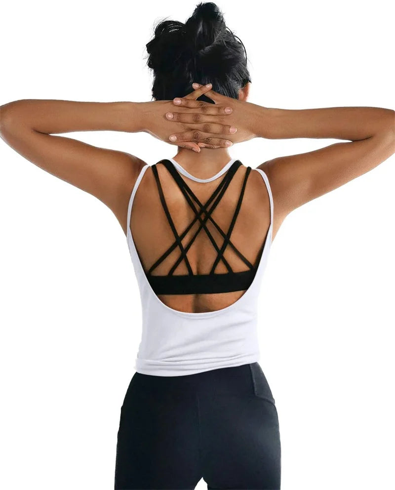 Áo Tập Yoga Nữ Lưng Hở Thoáng Mát, Thoải Mái Năng Động - Daisan Mart