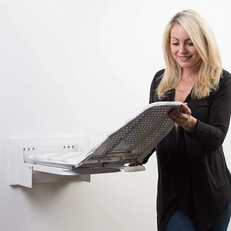 Wall-Mounted 180 Degree Rotatable Double Flap Folding Ironing Board Hidden Household Ironing Board