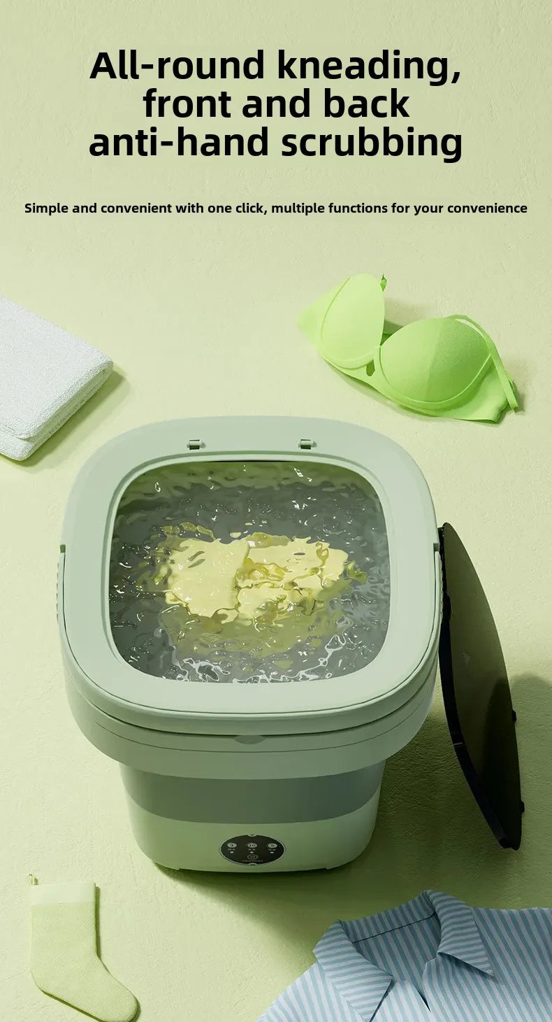 14L Multi-Function Folding Washing Machine - Convenient for Small Items