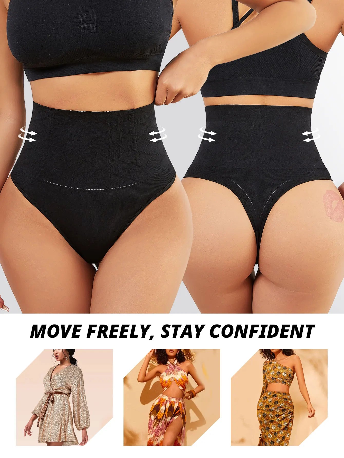 Quần Lót Nữ Flarixa Tạo Dáng Cạp Cao Không Đường May