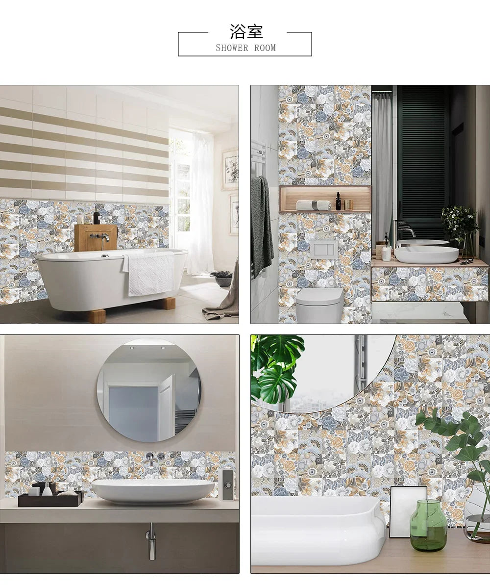 Bộ 10 Miếng Dán Tường Đá Marble Đen Trắng Xám Sang Trọng - Daisan Mart