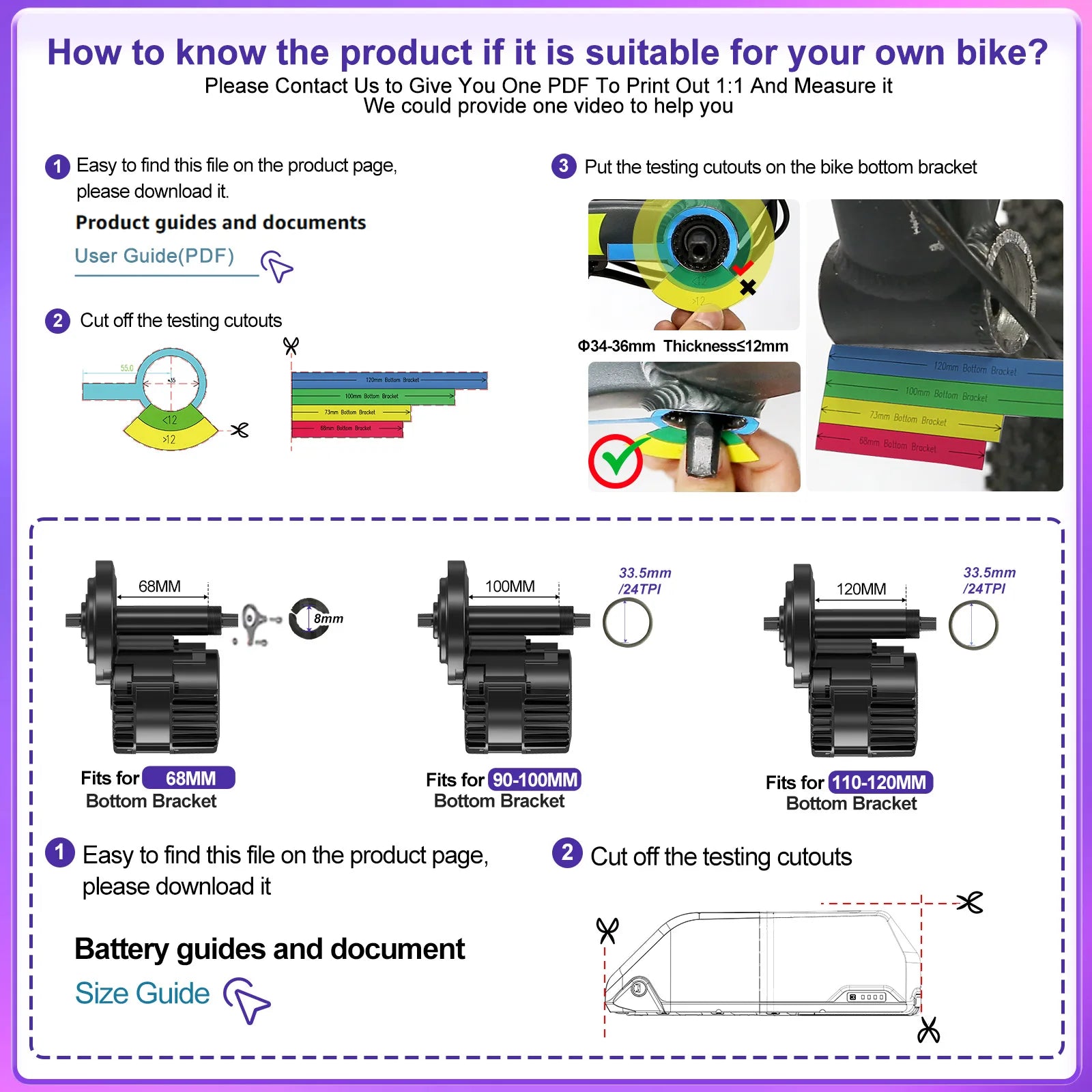 BAFANG BBS02B BBSHD BBS03 BBS01B 1000W 750W 500W 250W 中置馬達 電動自行車改裝 E-Bike 馬達 52V 48V 36V 8Fun