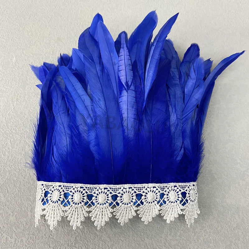 Natural Feather Sleeve Cuffs Gloves Party Cosplay Lace Wrist Cuffs Fur Sleeve Furry Accessories Carnival Stage Show Costume - Daisan Mart