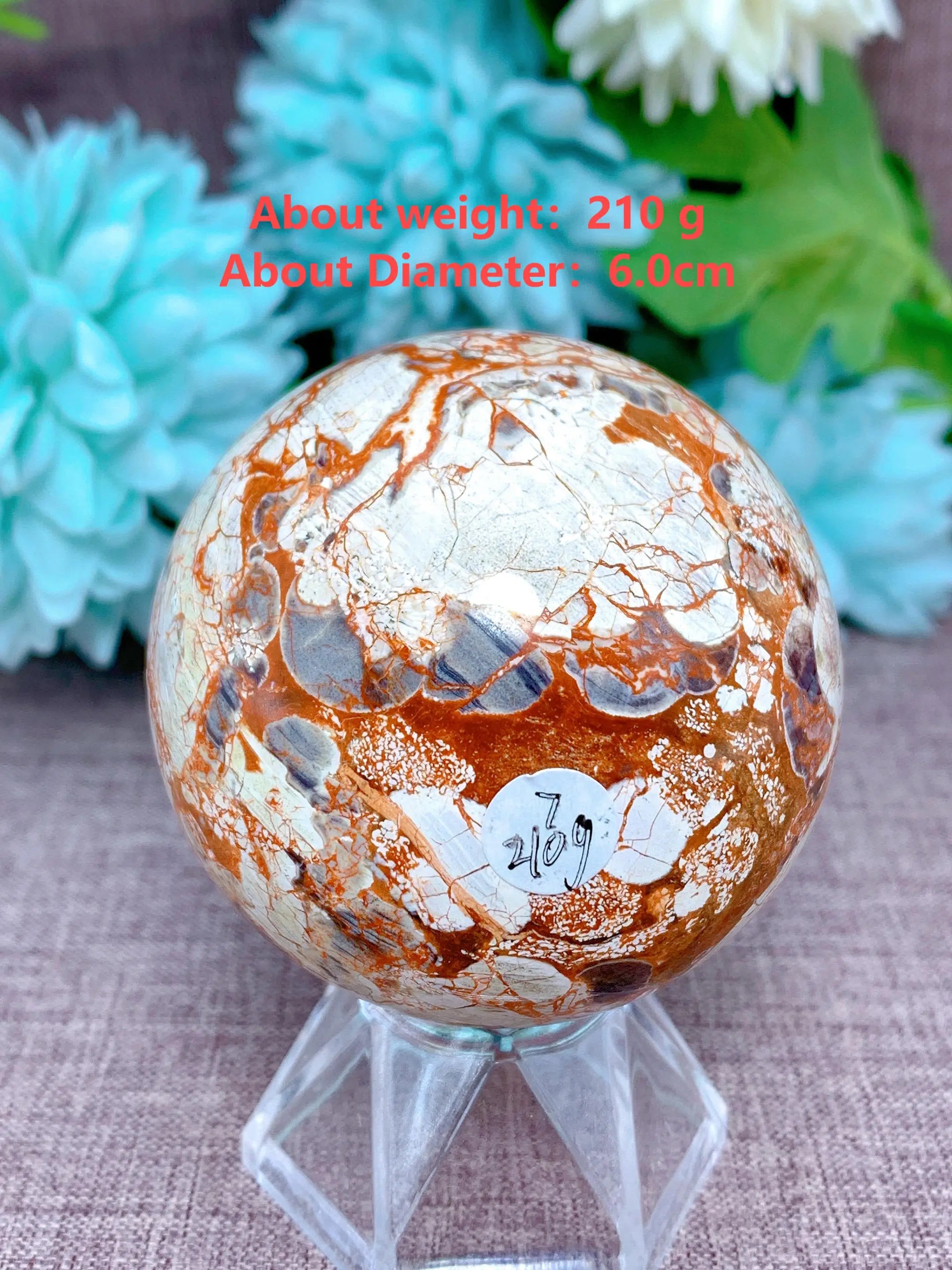 ###Orange Quartz Ball - Decoration &amp; Healing Meditation
