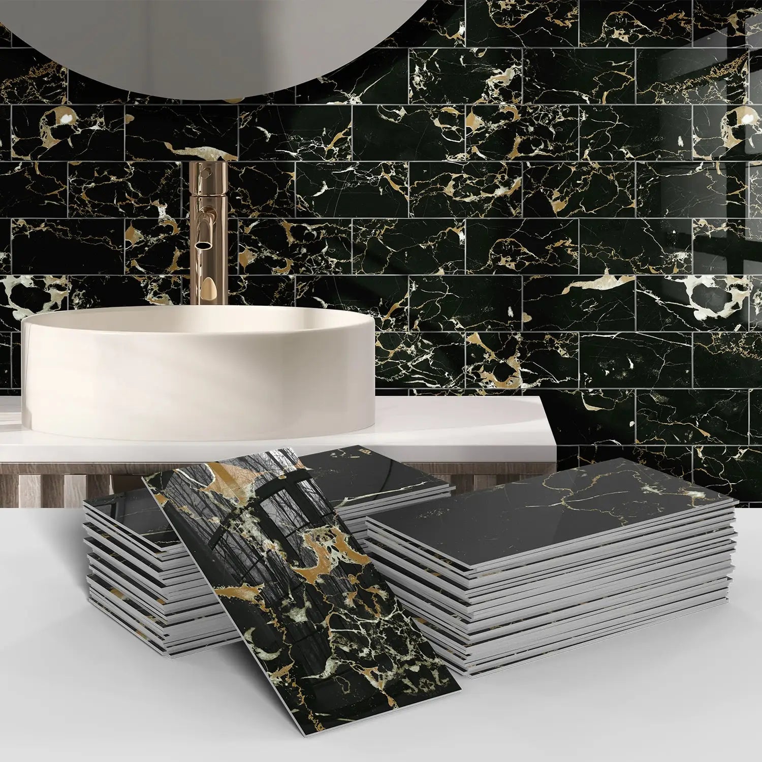 3D Waterproof Brick and Stone Decal Set - Kitchen &amp; Bathroom