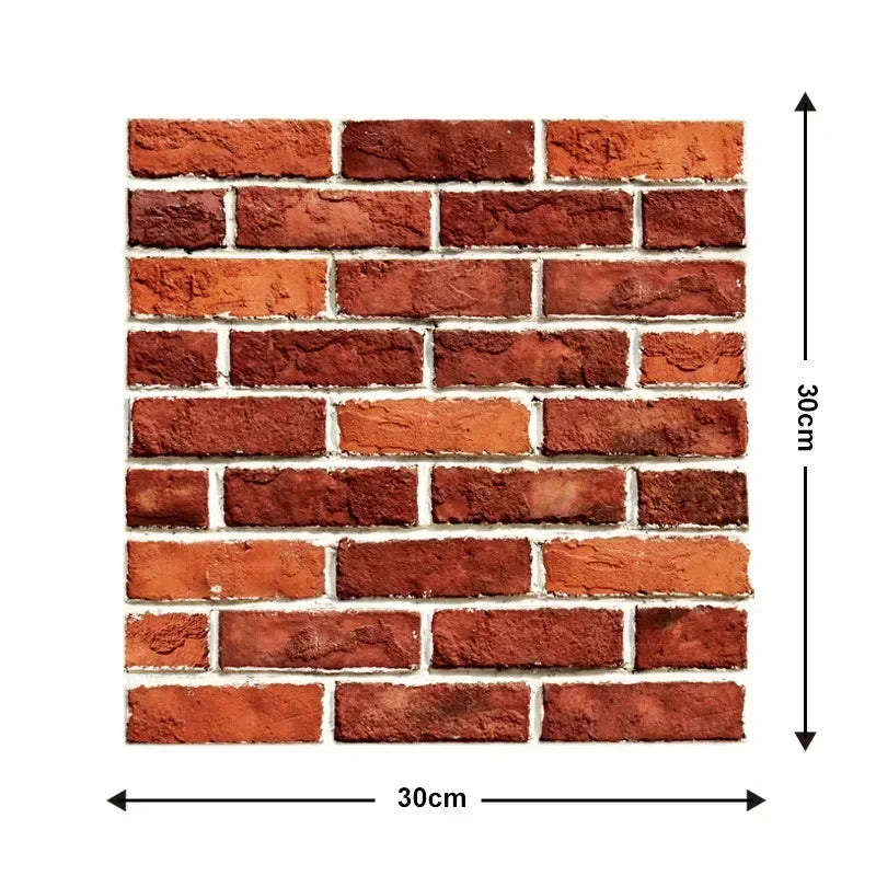 5/10PCS Stereo Wall Stickers Self-adhesive Wallpaper Brick Pattern Creative Stick Heatproof Vinyl Waterproof Kitchen Home Decor