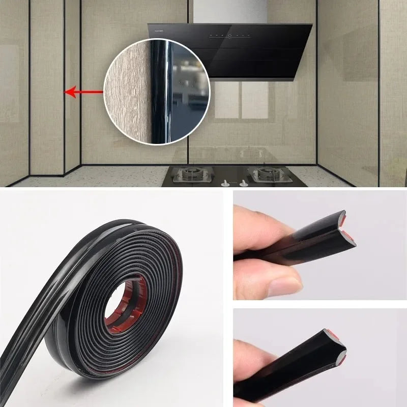 2M Self-Adhesive Wall Corner Molding Trim Tape table edge protector PVC anti-collision strip Waterproof Tile Beauty Seam Sticker
