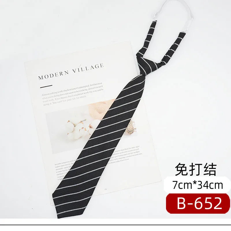 7公分條紋棉質領結，男女學生適用