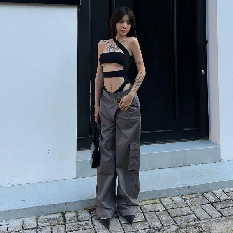 Sexy Backless Y2K Festival Style Women's Bodysuit