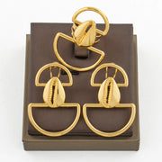 ###Bộ Trang Sức Vàng Quý: Khuyên Tai & Nhẫn Dành Cho Nữ