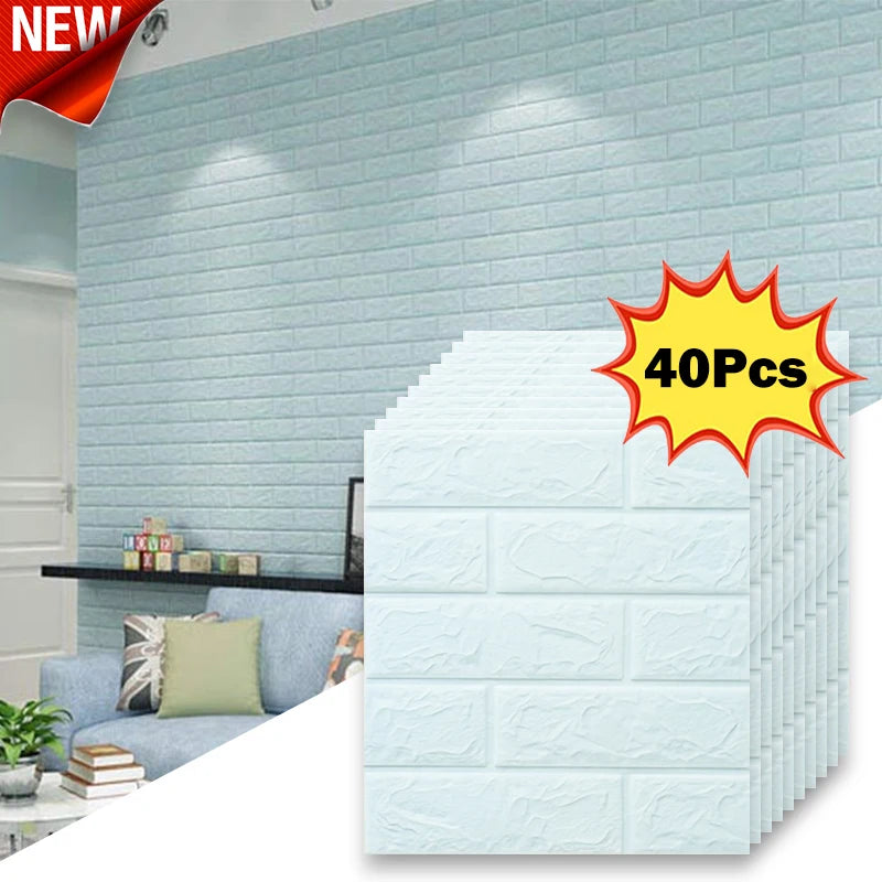 Giấy Dán Tường Gạch Giả Chống Ẩm 40 Tấm 38.5x35cm - Daisan Mart