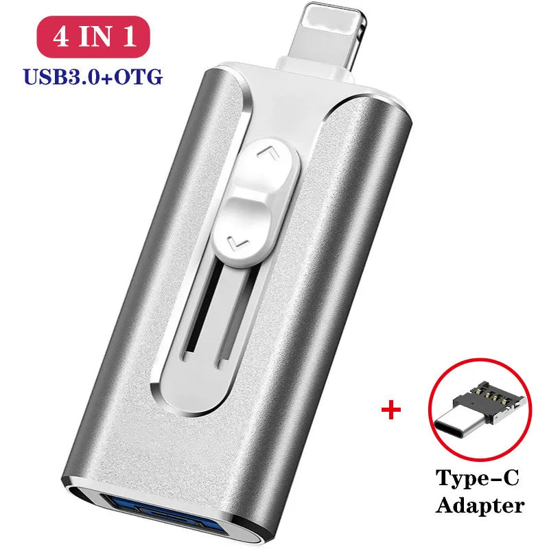 USB 3.0 4in1 OTG - Bộ nhớ ngoài đa năng cho điện thoại - Daisan Mart