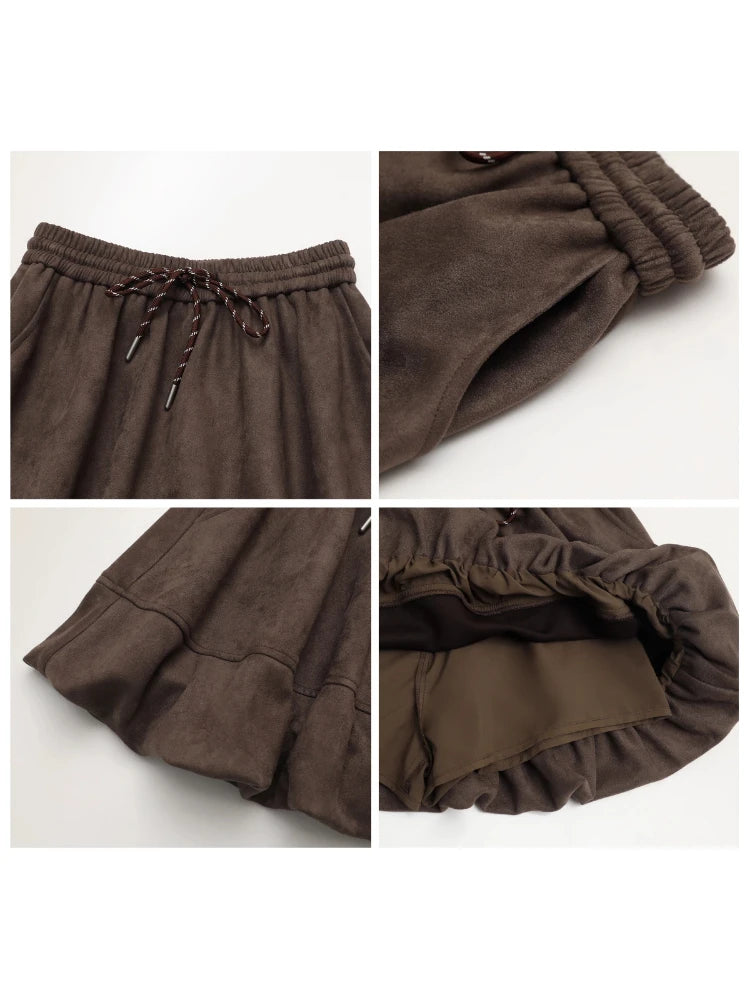 Chân Váy Nữ CHIC VEN Dáng Chữ A Hoa Retro Xuân Thu