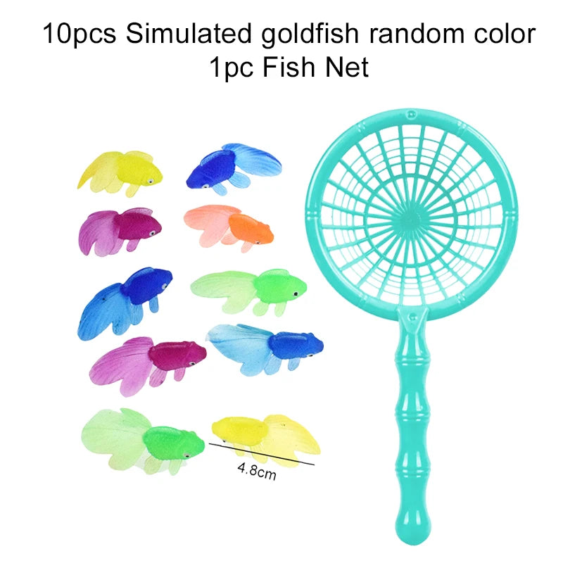 Simulated Goldfish/Gemstone Plastic Summer Pool Decoration Fishing Accessory Diving Prop Entertainment Water Play Equipment TMZ