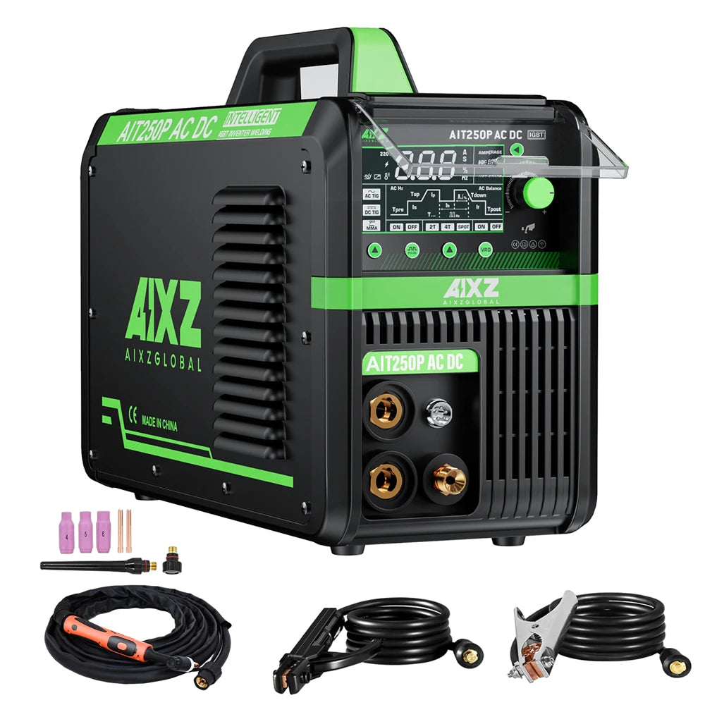 AIXZ 5 in 1 HF TIG AC/DC Aluminum Welding Machine MMA ARC Argon Precise Digital Pulse 2T/4T TIG Welder Stainless IGBT Inverter - Daisan Mart