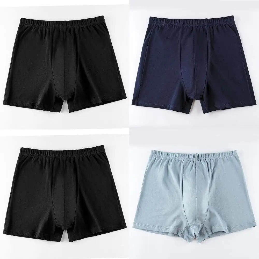 Men's breathable cotton underwear large size 4 pieces