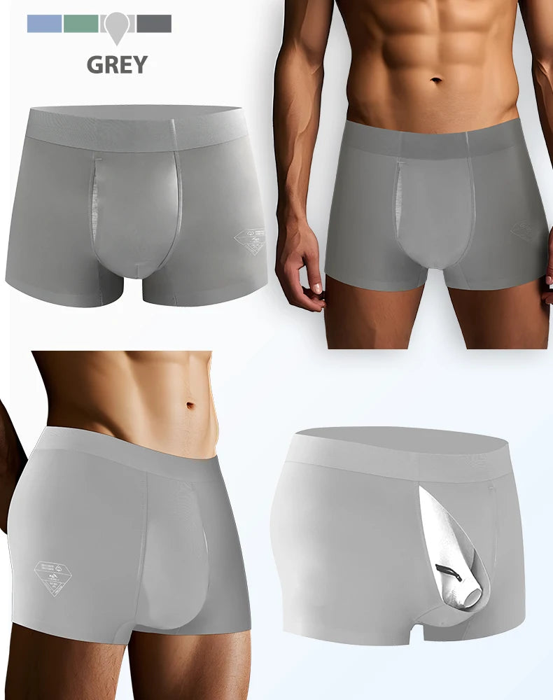 Quần Lót Nam Lụa Lạnh Thoáng Mát Dịu Da Nhạy Cảm