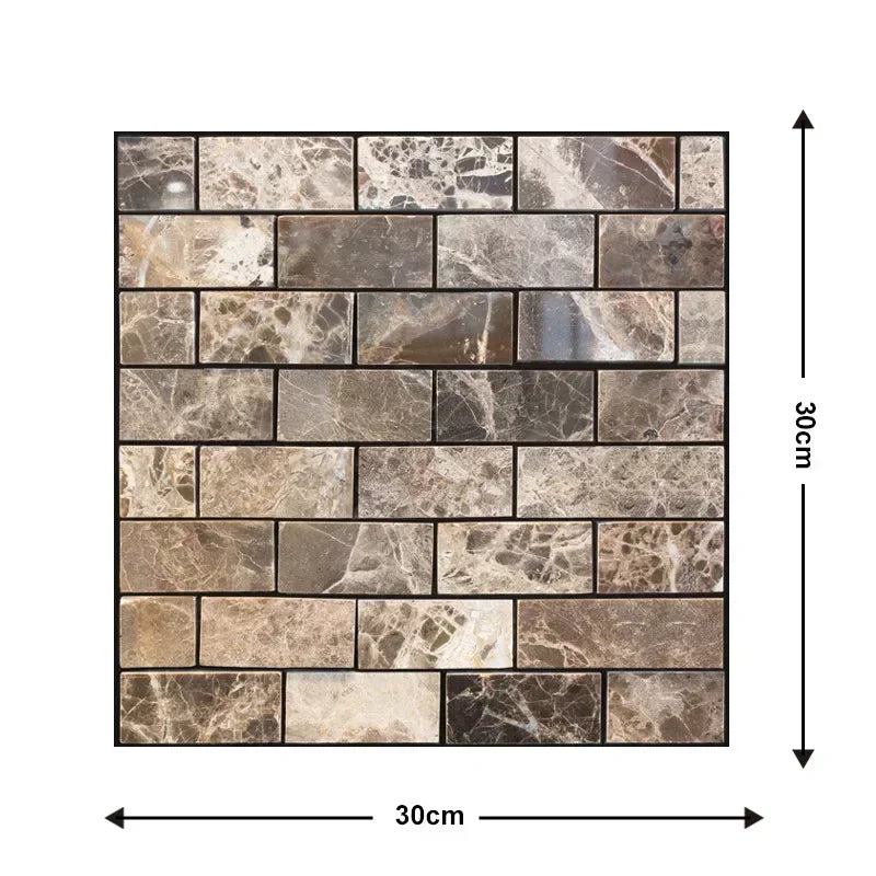 5/10PCS Stereo Wall Stickers Self-adhesive Wallpaper Brick Pattern Creative Stick Heatproof Vinyl Waterproof Kitchen Home Decor