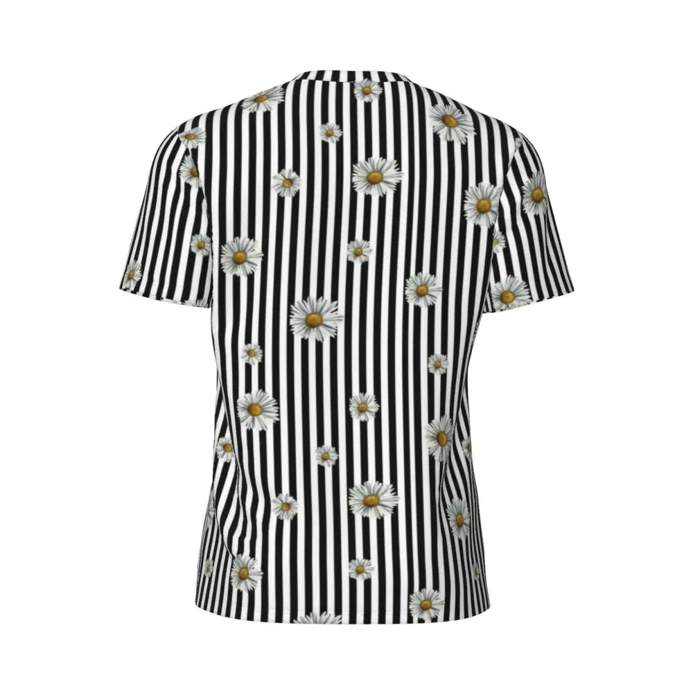 Stylish Mondrian Striped Men's Gym T-Shirt