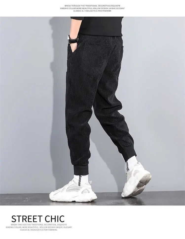 ###Korean Men's Jogger Pants Spring and Autumn: Simple Fashion