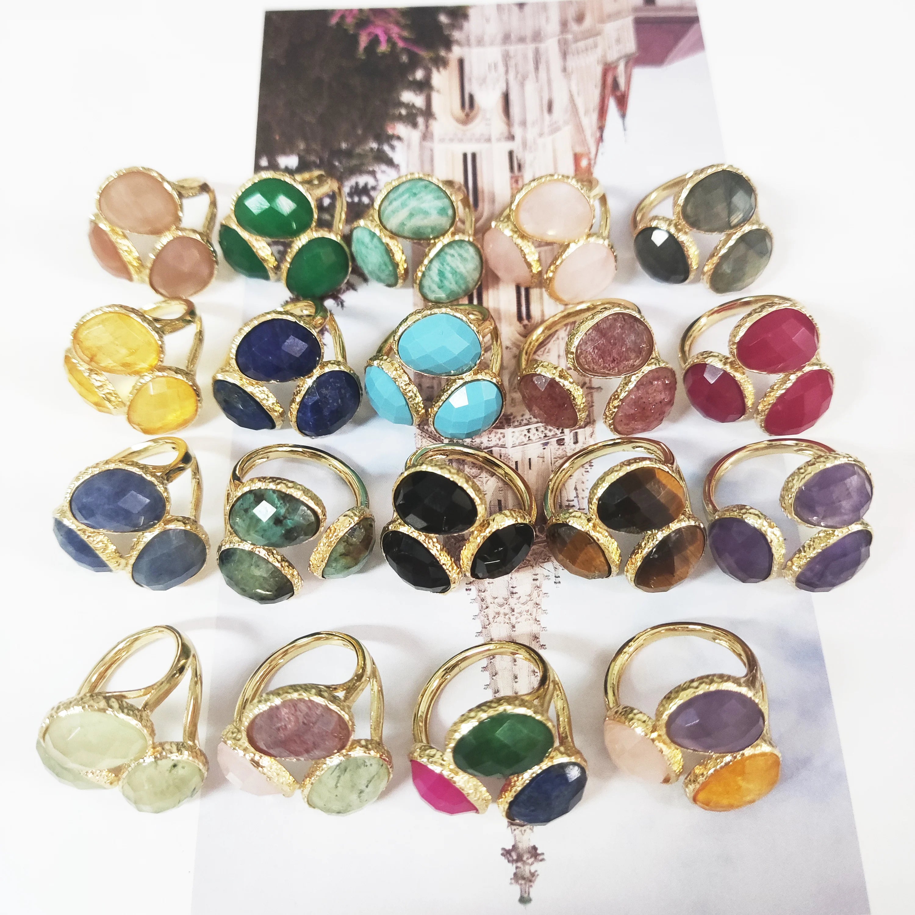 Natural Stone Rings - Healing Crystal Jewelry Gifts