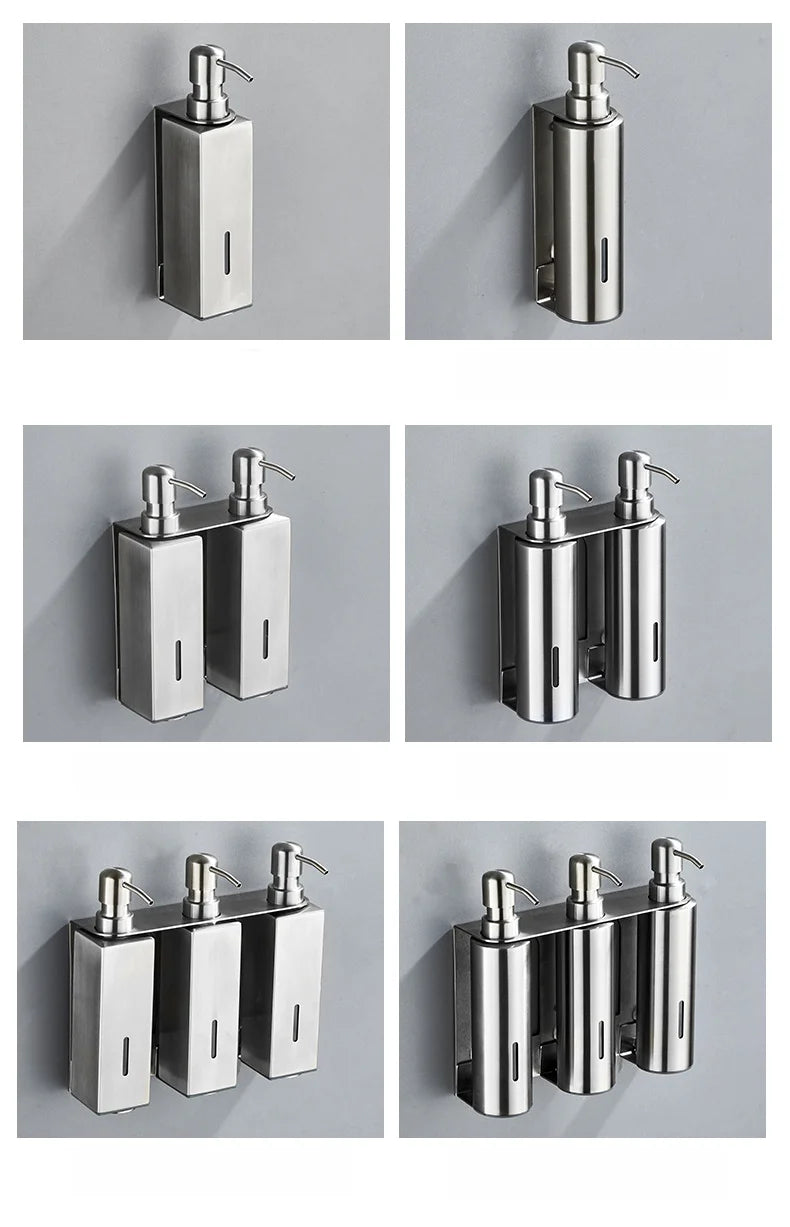 Bình Xà Phòng Inox 200ml Treo Tường Hiện Đại - Daisan Mart