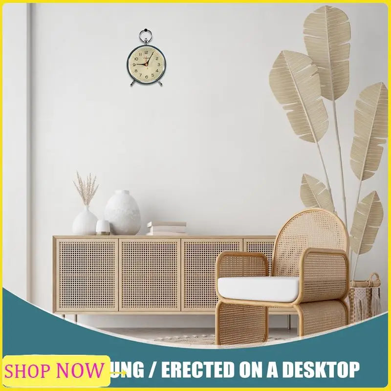 Đồng hồ báo thức analog không tích tắc, có đèn ngủ