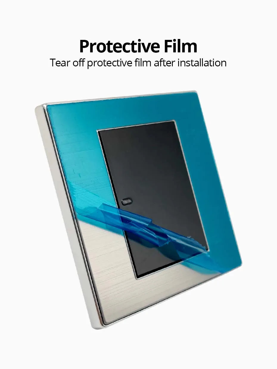 Công tắc đèn âm tường 2 chiều, thép không gỉ, LED.