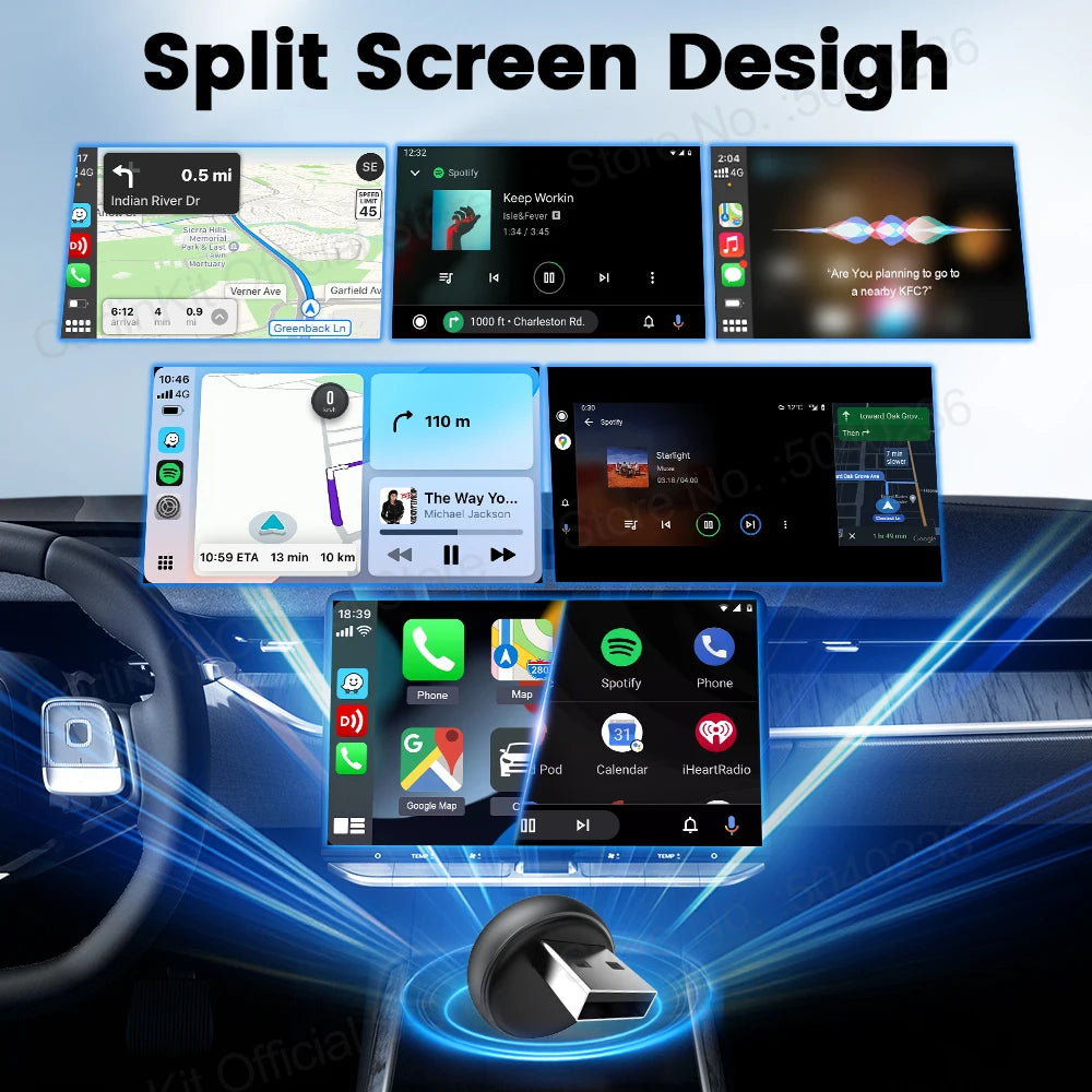 New CarlinKit 5.0 Mini Ultra3 Wireless Android Auto CarPlay 2-In-1 Wireless Adapter WIFI BLE Auto Connect Smart Mini Box For Car - Daisan Mart
