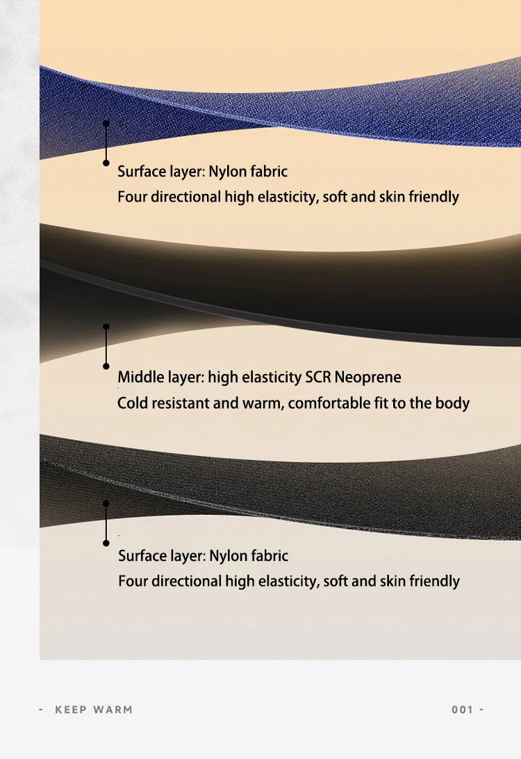 3mm Neoprene Wetsuit Tech Shorts Keep Warm Unisex Wetsuit Cargo Shorts D-Ring Buckle Leak Hole for Diving Equipment Accessories